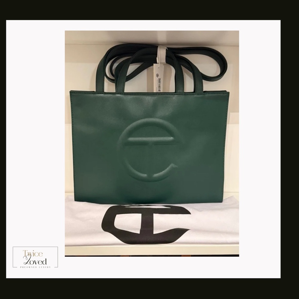 Telfar Green Vegan Leather Tote Bag